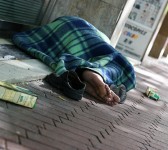 Un 'sintecho' (Arrels Fundació)