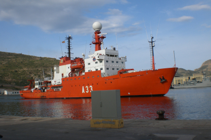 Buque Oceanográfico Hespérides (Foto de la Secretaría de Estado de Investigación).