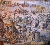 El grabado de Theodoro de Bry sobre el ataque a La Graciosa.